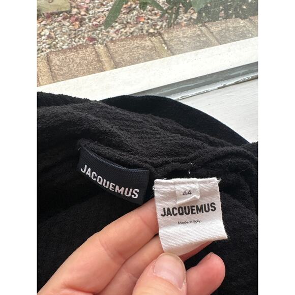 Jacquemos Le Gilet Noue Black Twist Front Crop Cardigan Sweater Womens Size 8 - Picture 10 of 10
